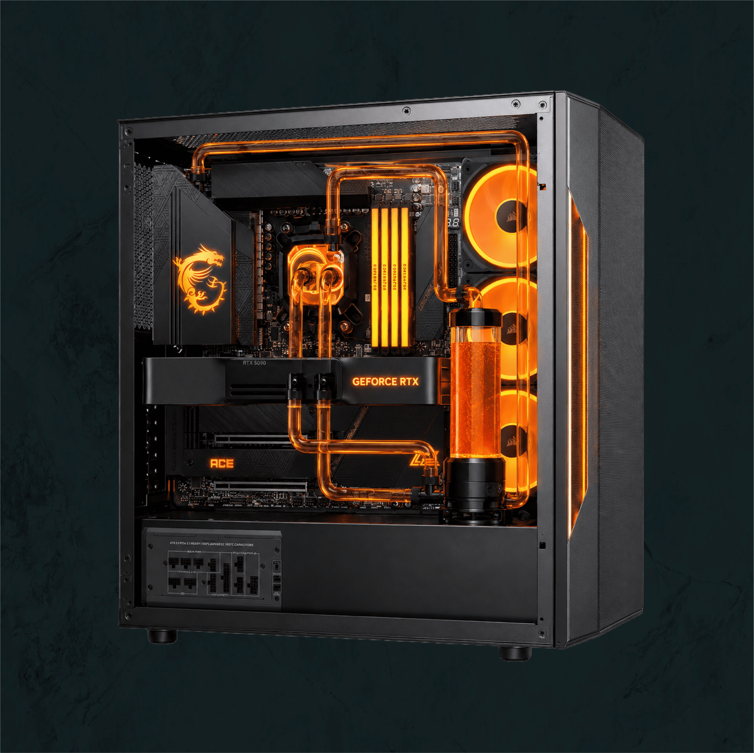 Finished custom computer build